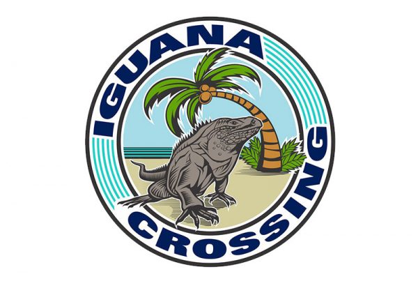 iguana crassing logo design